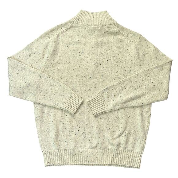 NWT Crown & Ivy Donegal 1/4 Quarter Zip Ivory Dish Sweater Men's Large - Picture 4 of 6